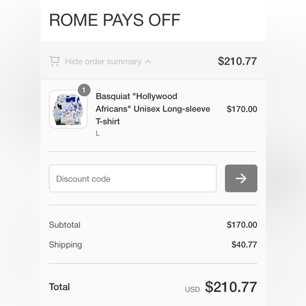 SOLD - Jean-Michel Basquiat Long-sleeve - Picture 4 of 4